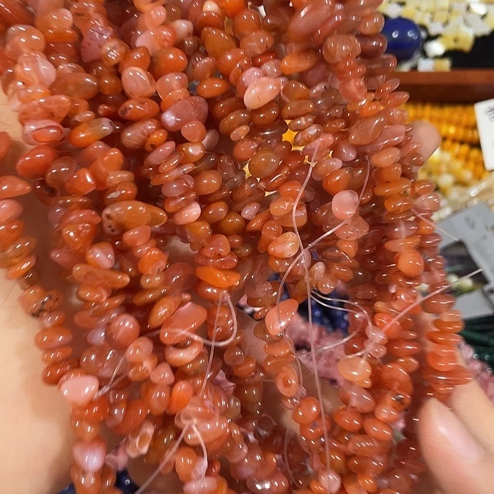 合金玛瑙/玉髓珠宝半成品一条南红碎石80厘米