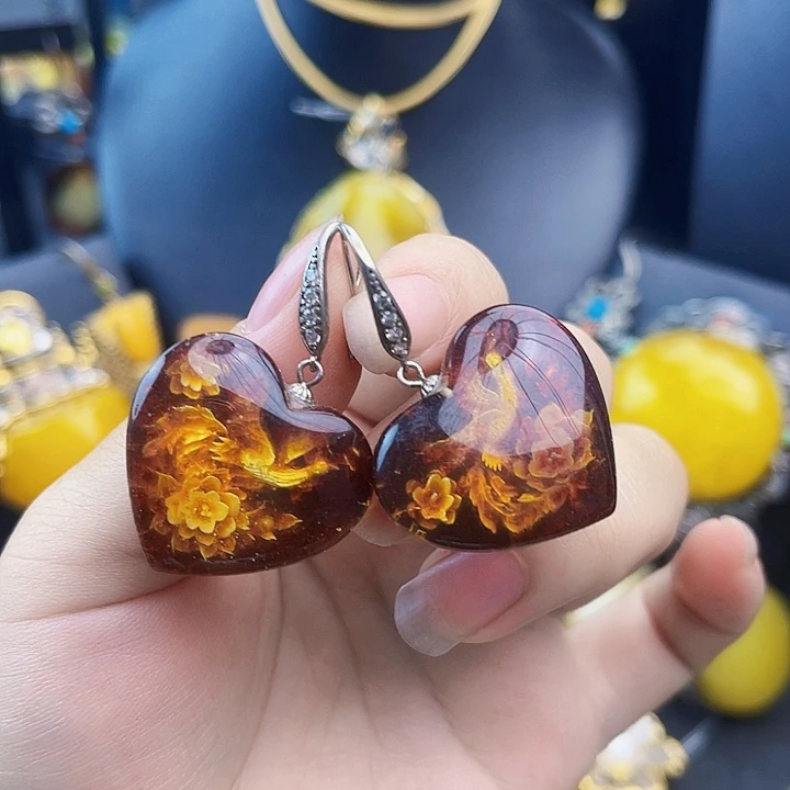 琥珀银S925镶嵌裸石