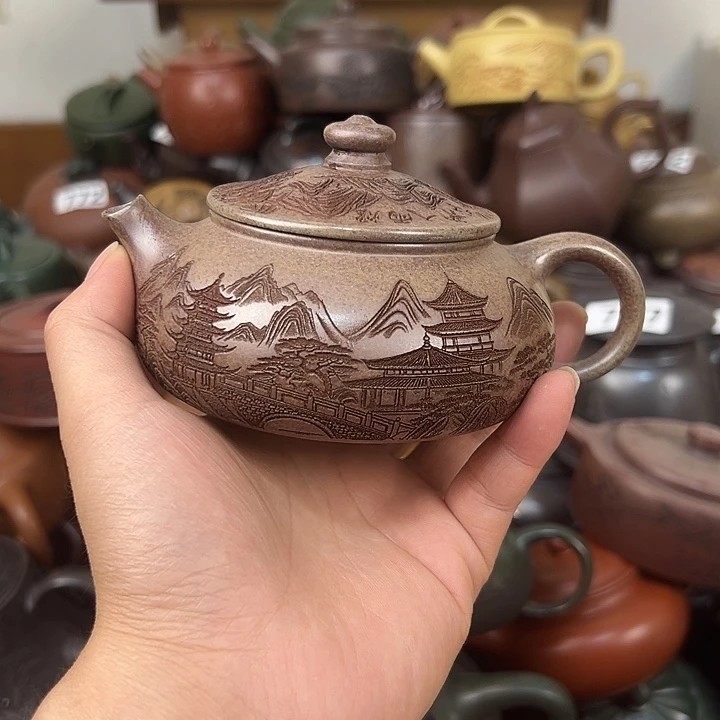 茶壶紫砂紫砂嘴巴磕碰
