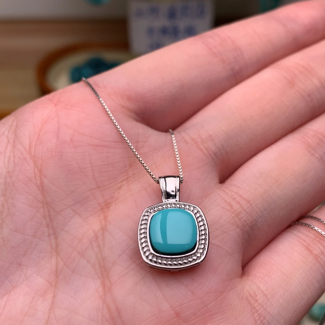 绿松石银S925镶嵌珠宝奇石