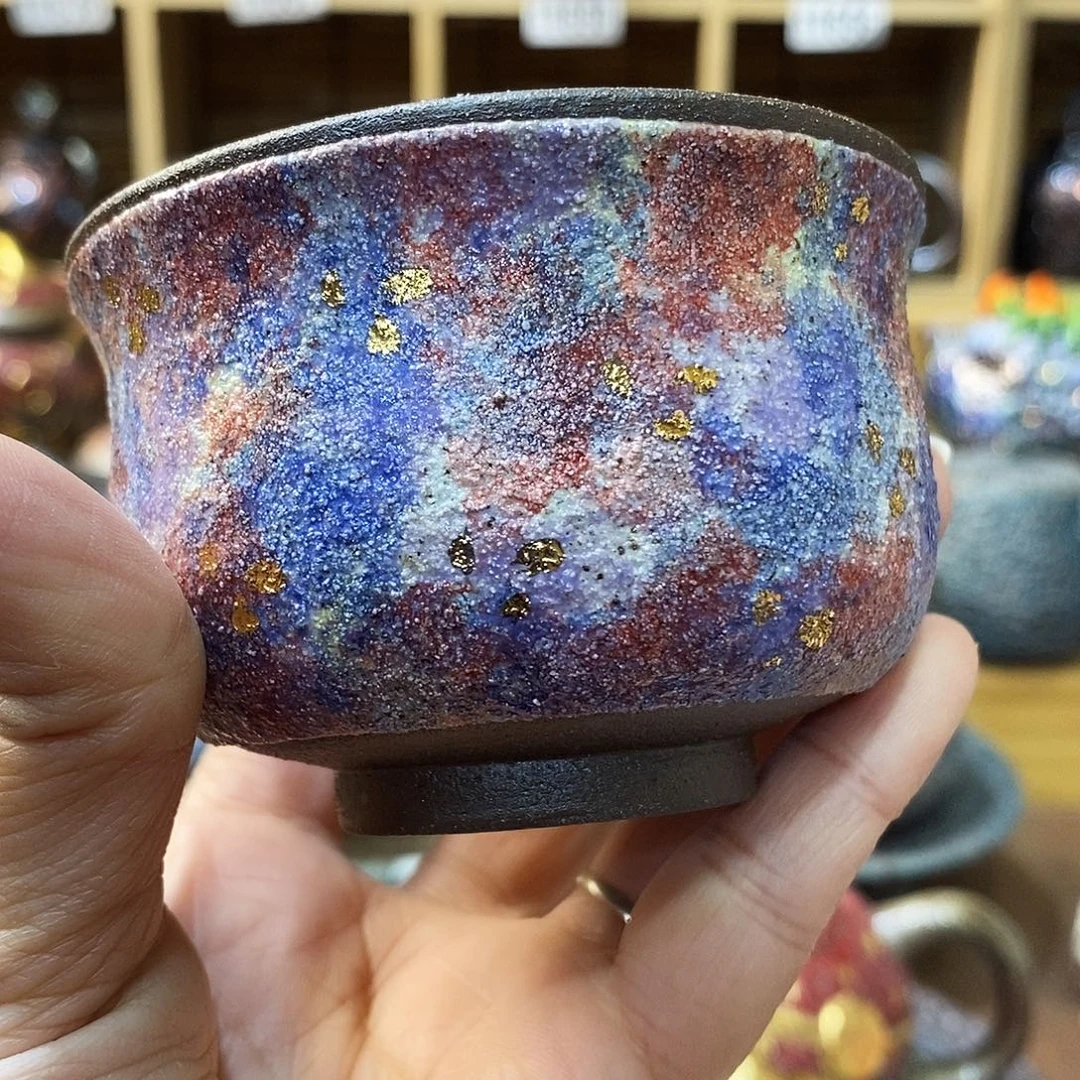 粗陶柴烧志野茶器