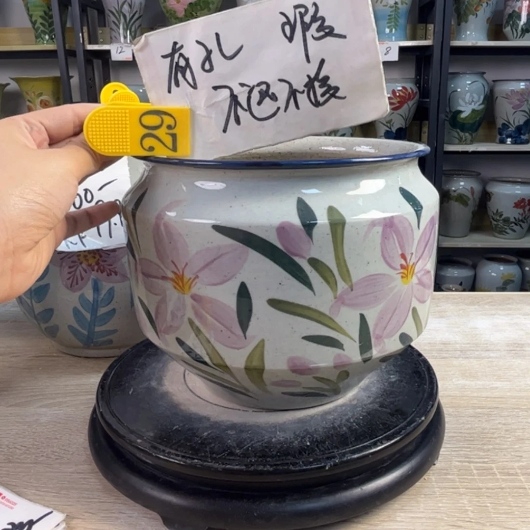 罐1tc景德镇陶瓷花盆不退不换