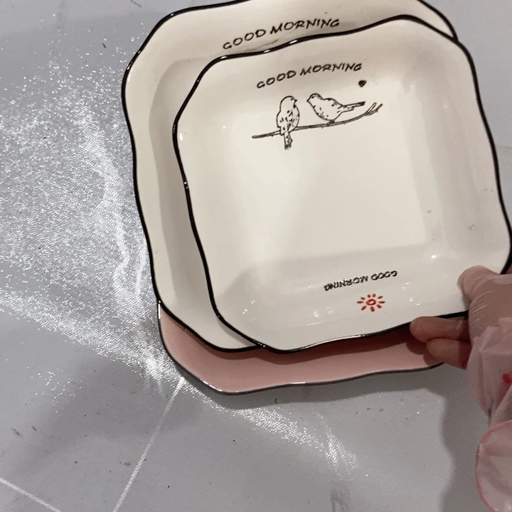 天***勤瓷片陶瓷品盘子三个