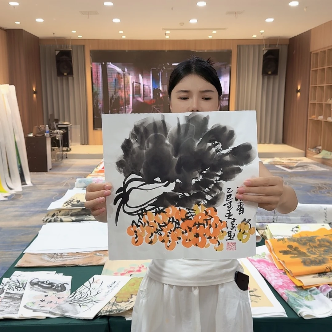 国画美女你好国画作品，哈哈哈哈哈