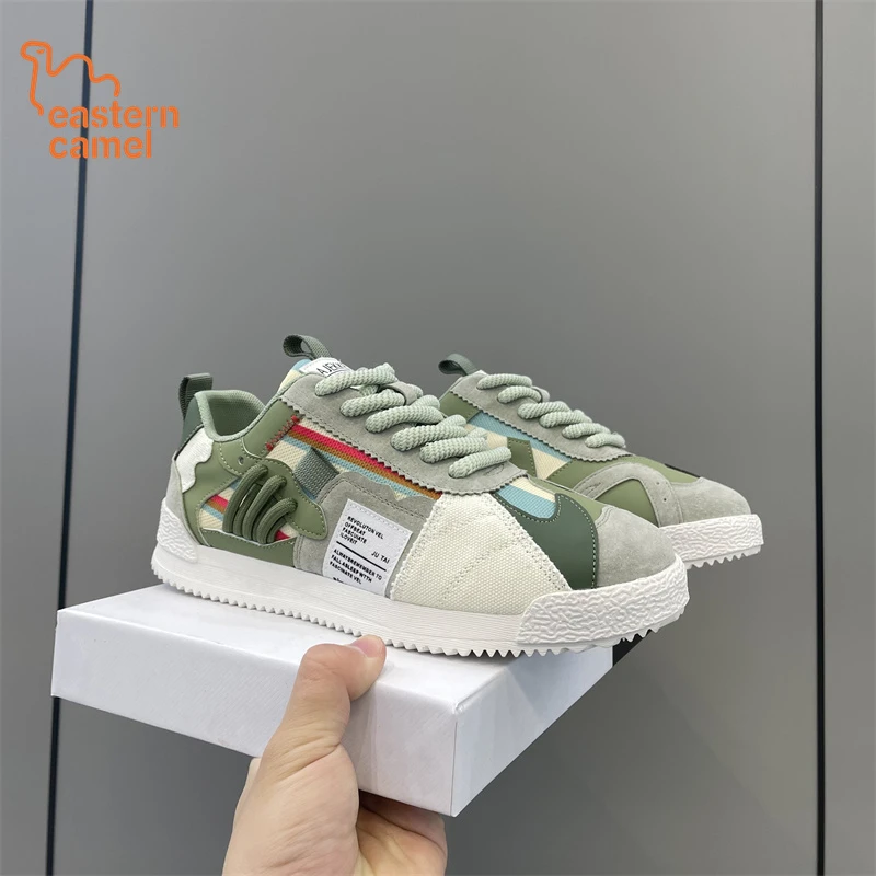 东方骆驼男鞋夏季网面透气阿甘鞋时尚潮流百搭轻便男士休闲运动鞋