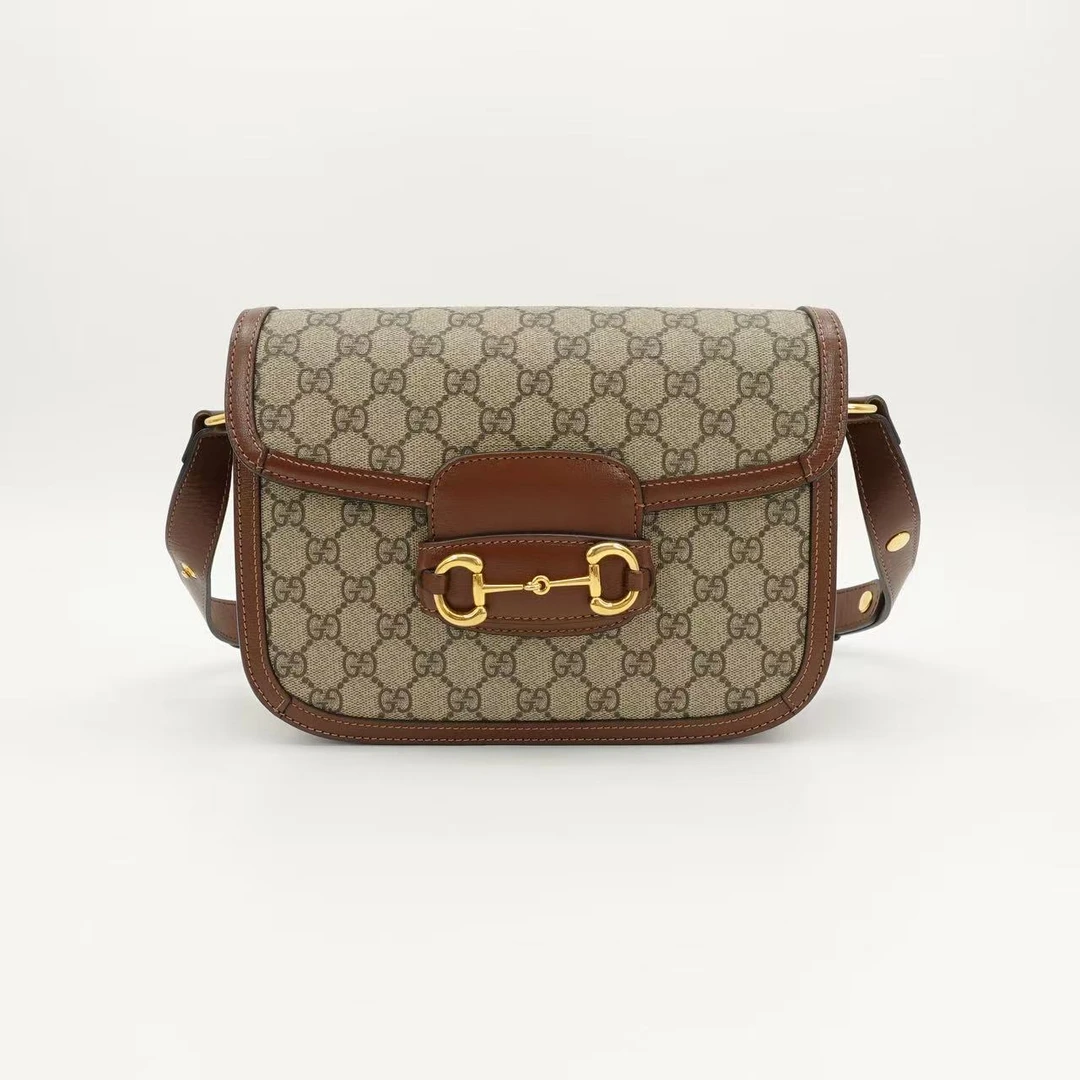 95新 GUCCI/古驰 GGS古驰1955中号老花金扣单肩包98092708