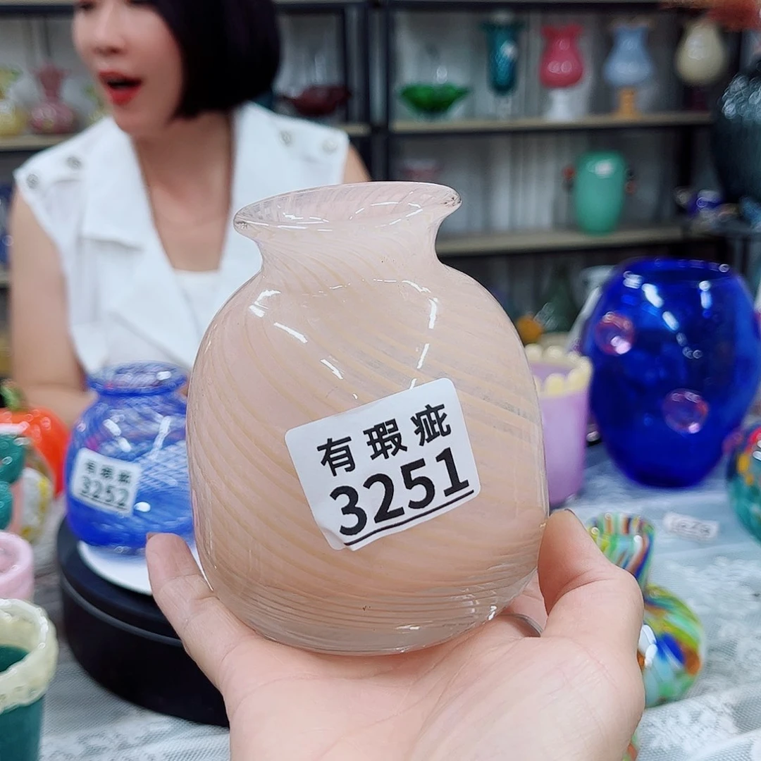 3251微瑕 家悦琉璃摆件