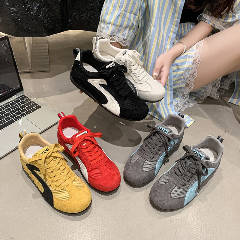 2025新款爆款软底复古德训鞋女款轻便透气增高小众百搭ins阿甘鞋