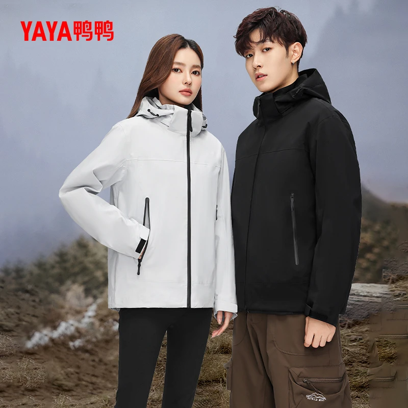 YAYA鸭鸭时尚男女同款休闲短款春秋季立领休闲保暖外套YY31016