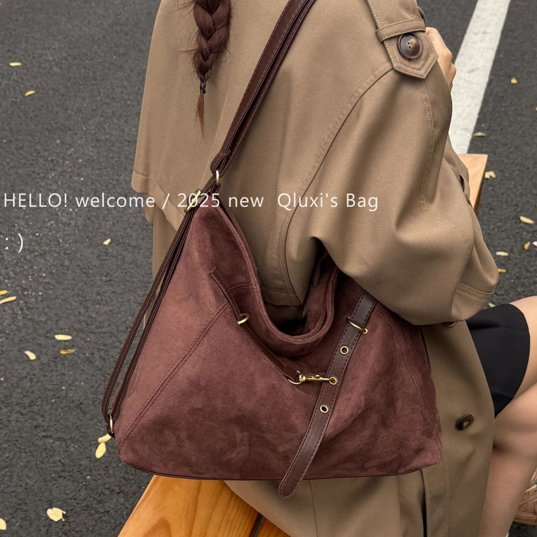 【QIANLUXI/千璐禧】复古简约单肩包女通勤百搭多功能大容量斜挎包