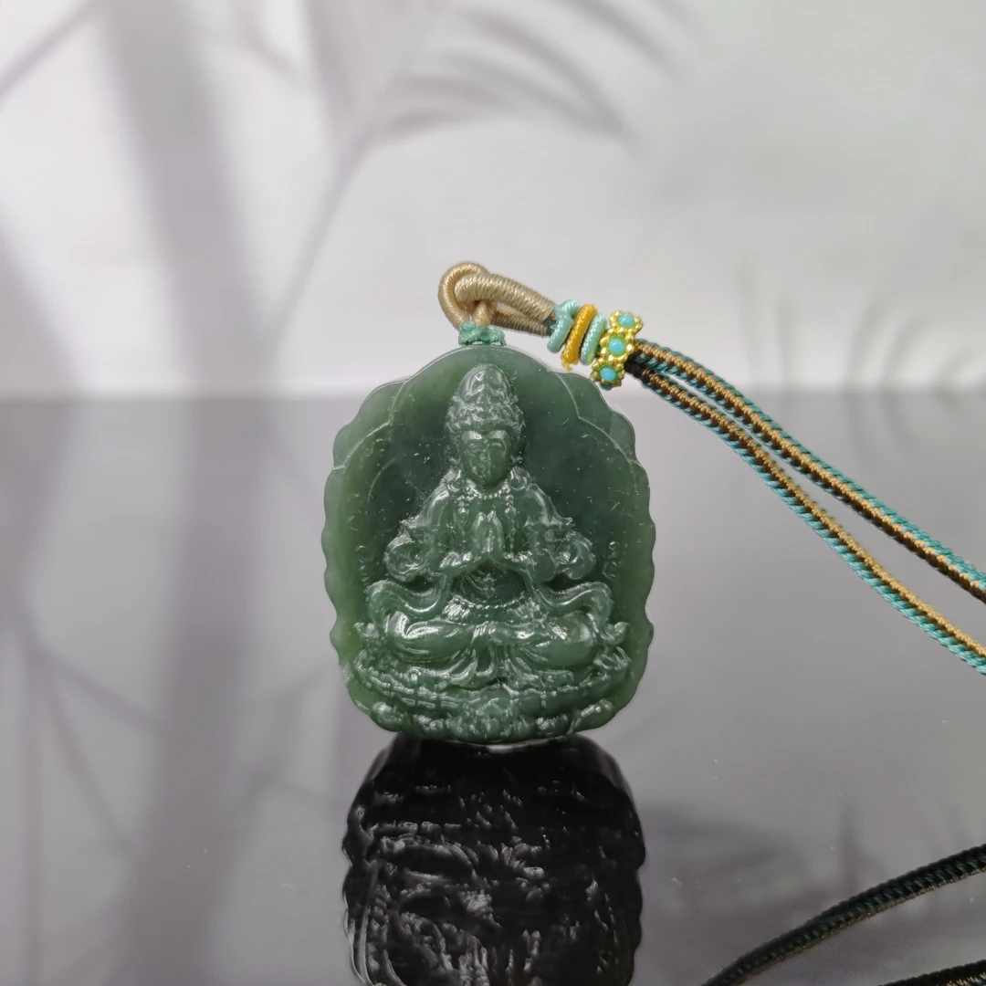 X和田玉观音吊坠0241