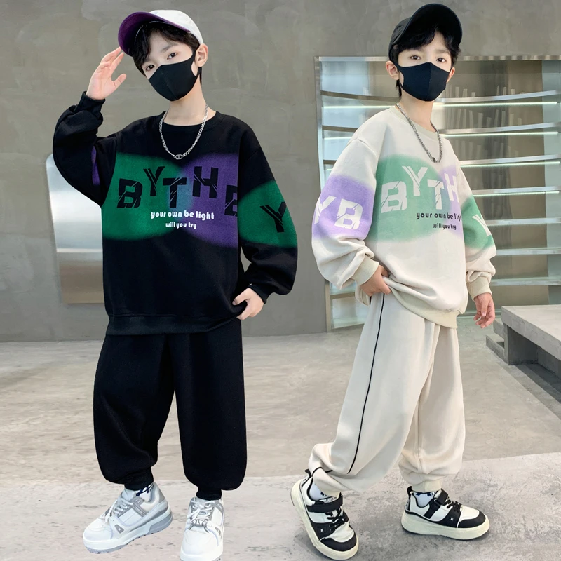 男童春秋款运动套装帅气百搭儿童秋装两件套中大童男孩洋气潮衣服