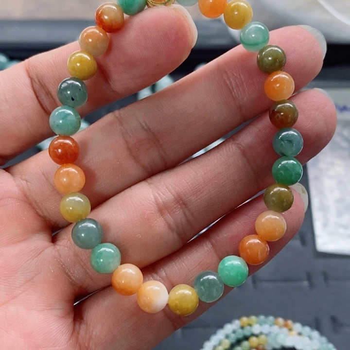 定制翡翠未镶嵌手链一物一拍