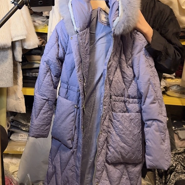 全新无暇小码紫色中长款