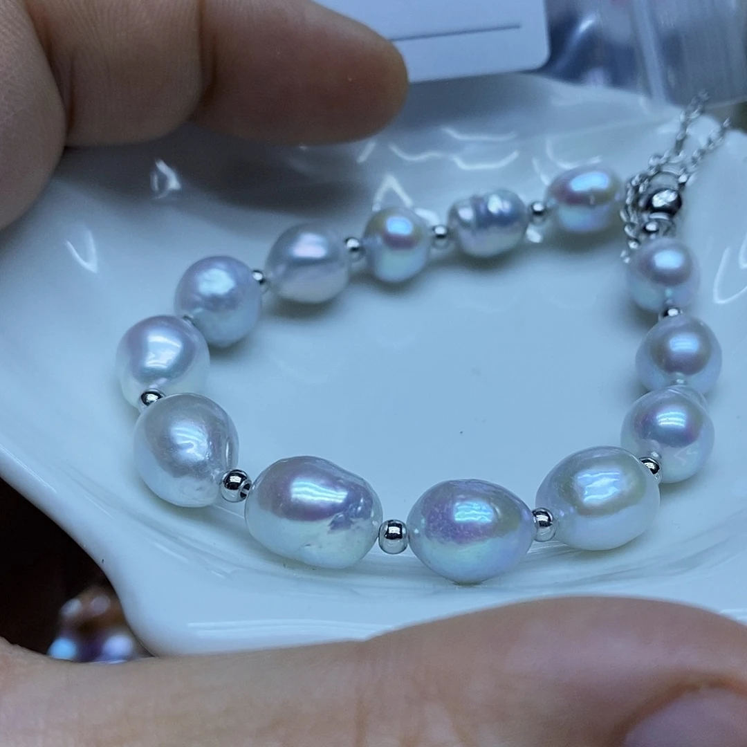 合金手镯淡水珍珠