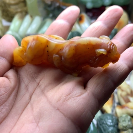 蛇纹石玉未镶嵌岫玉手把件