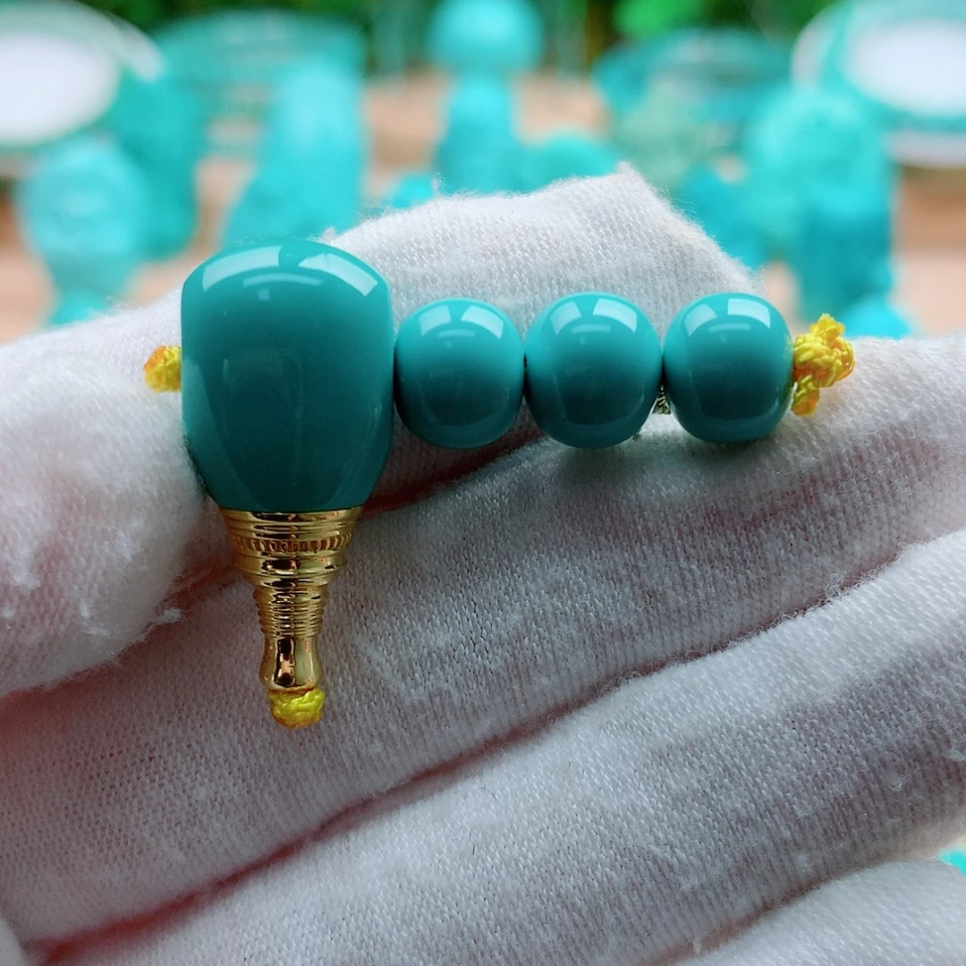 绿松石18K金镶嵌配饰