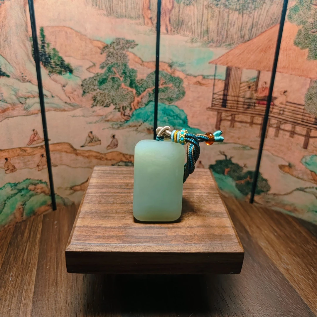 Z和田玉无事牌吊坠0933