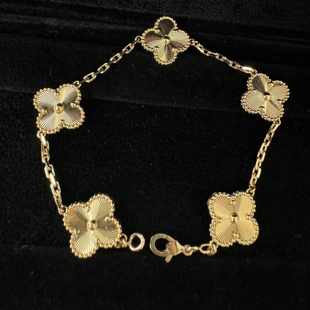 18K金镭射五花手链