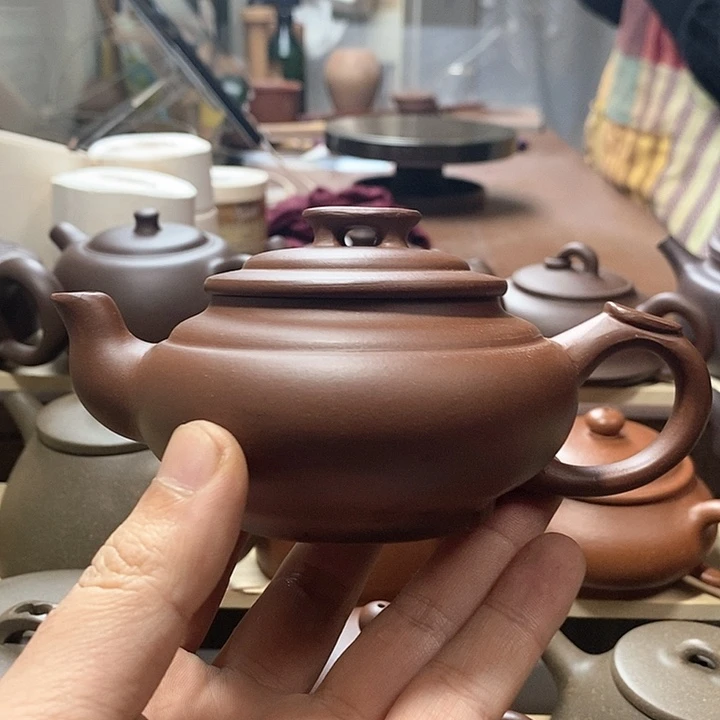 紫砂茶壶上新桥壶 半手工制作