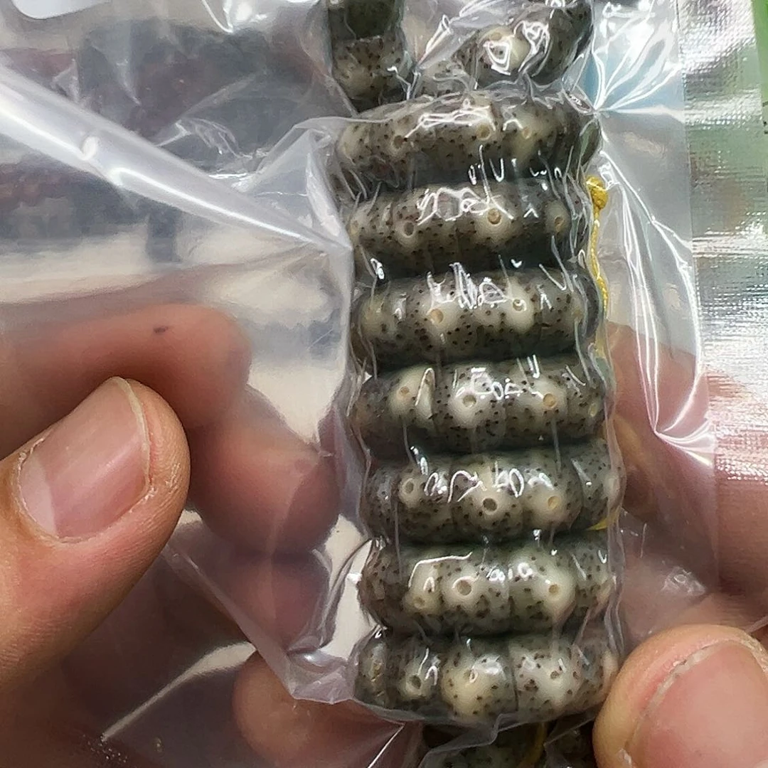 星月菩提手串13王者糯冰绿石玉星月菩提猪大肠108-9