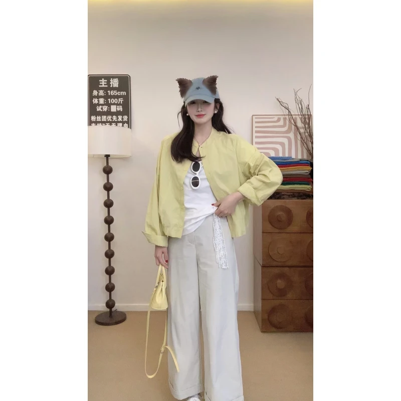 褶皱设计感长袖衬衫女2025春季新款宽松显瘦百搭小个子上衣外套潮