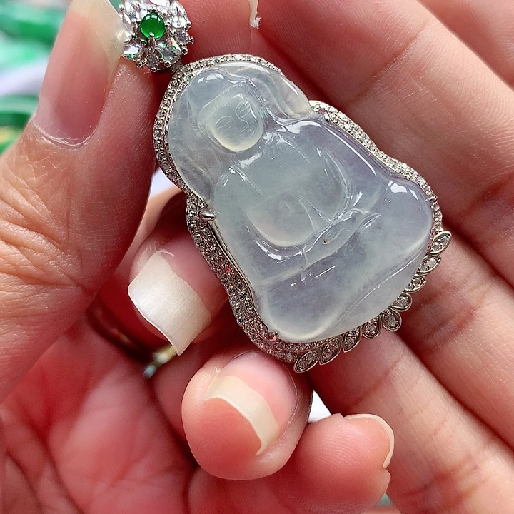 翡翠银S925镶嵌颈饰翡翠