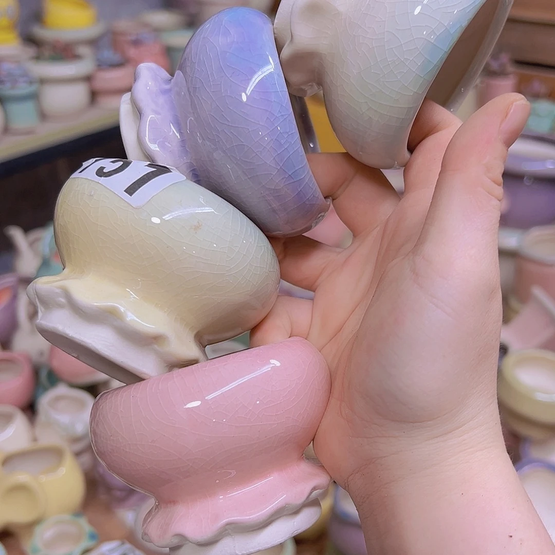 陶瓷花盆当场满12包邮