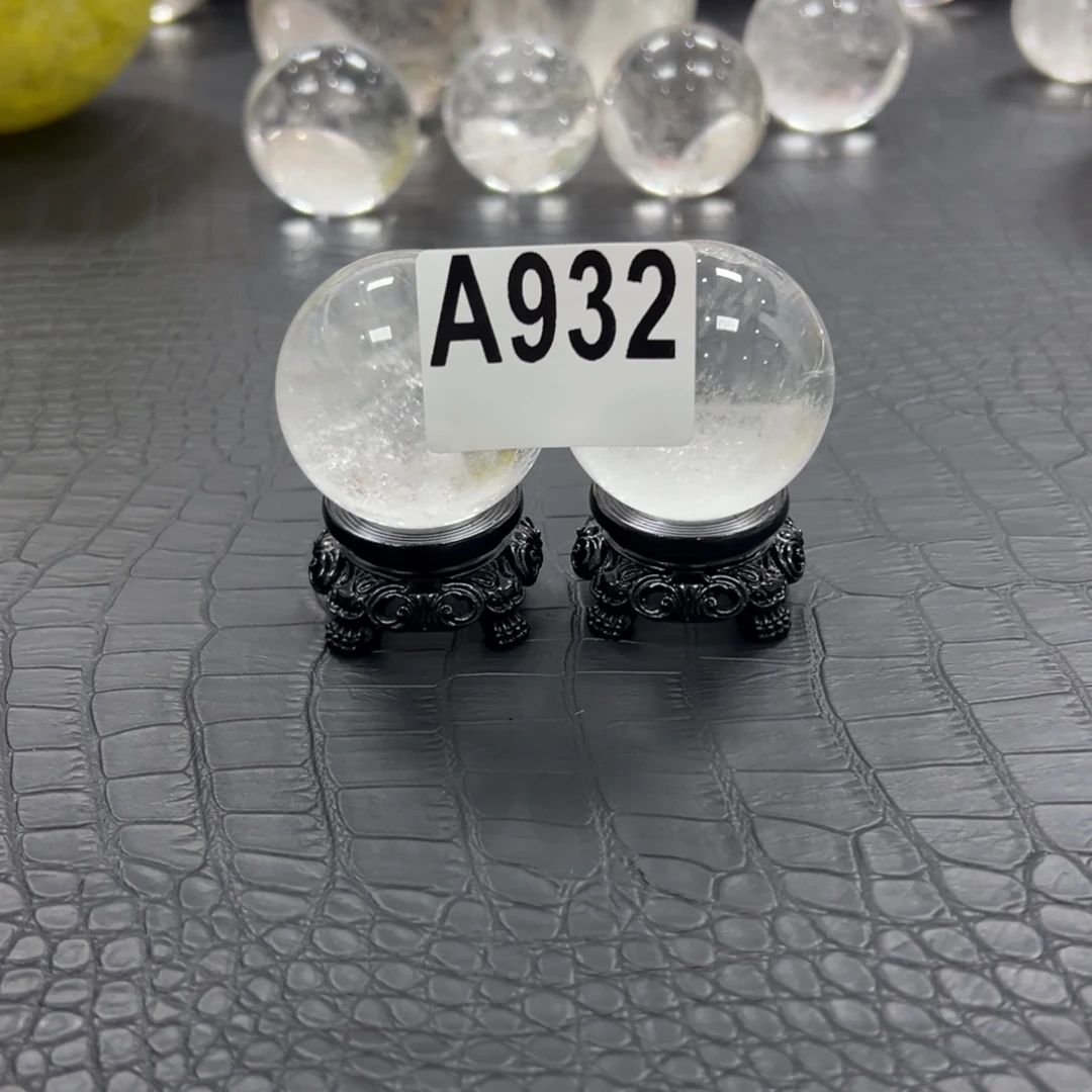 晓***吖石材天然白水晶球4.46