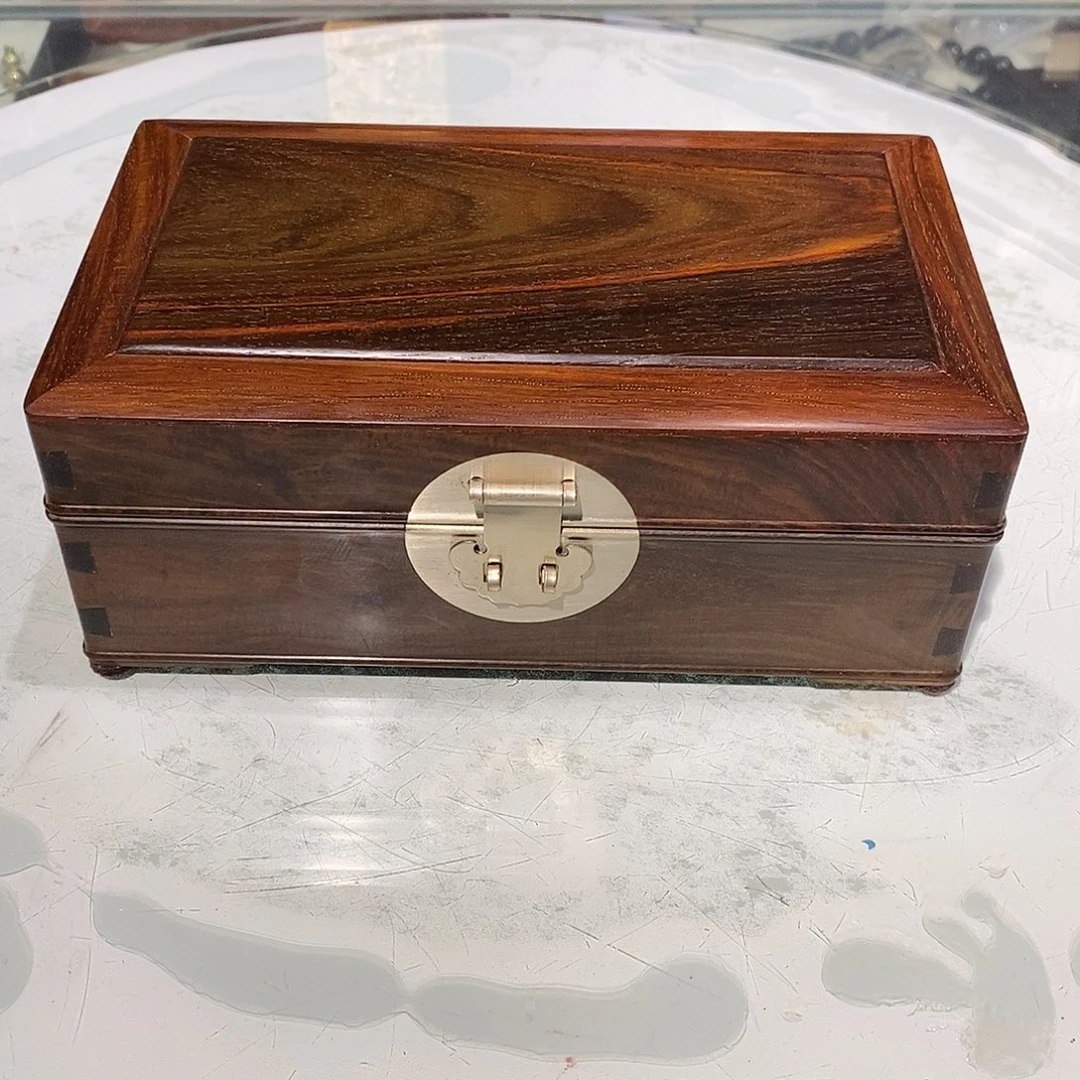 交趾黄檀（大红酸枝）独板首饰盒20/12/7.5