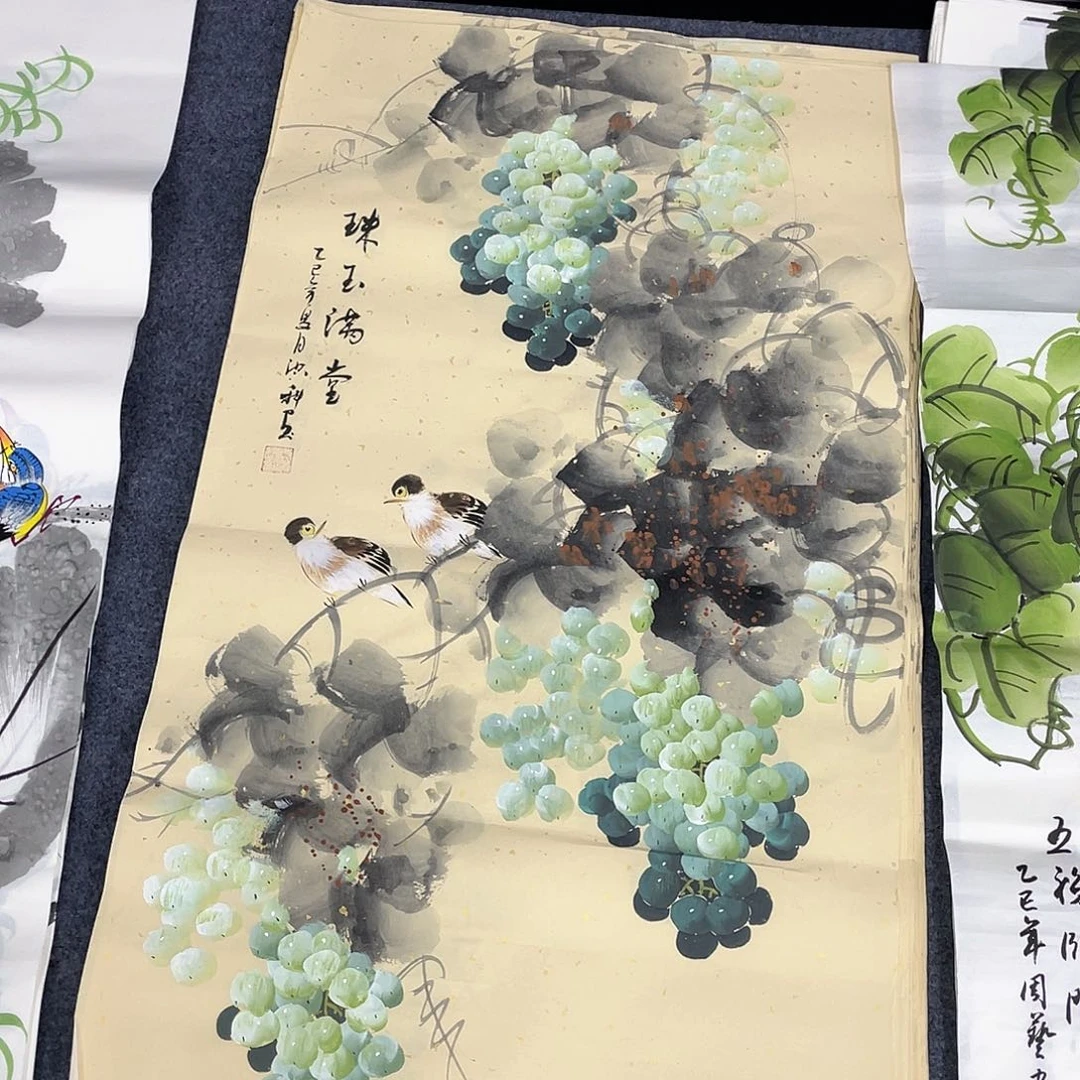 国画作品小姐姐放漏…