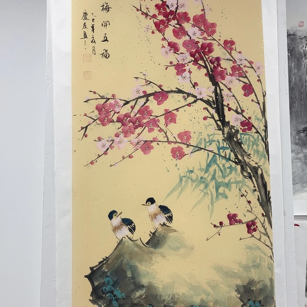 国画国画作品小姐姐放漏…