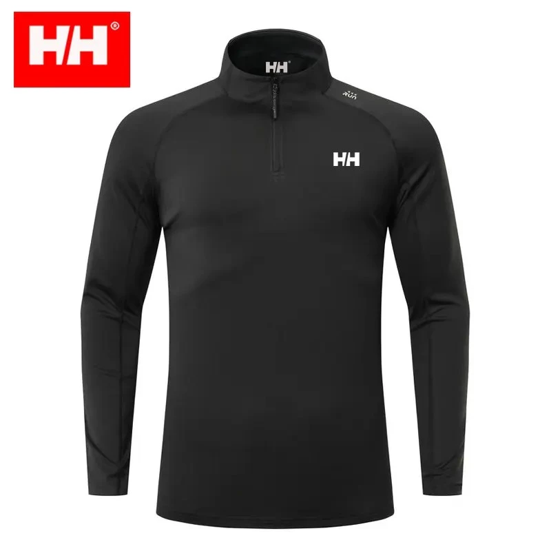 HELLY HANSEN/长袖拉链男款秋季加绒抓绒运动卫衣男士训练半拉链