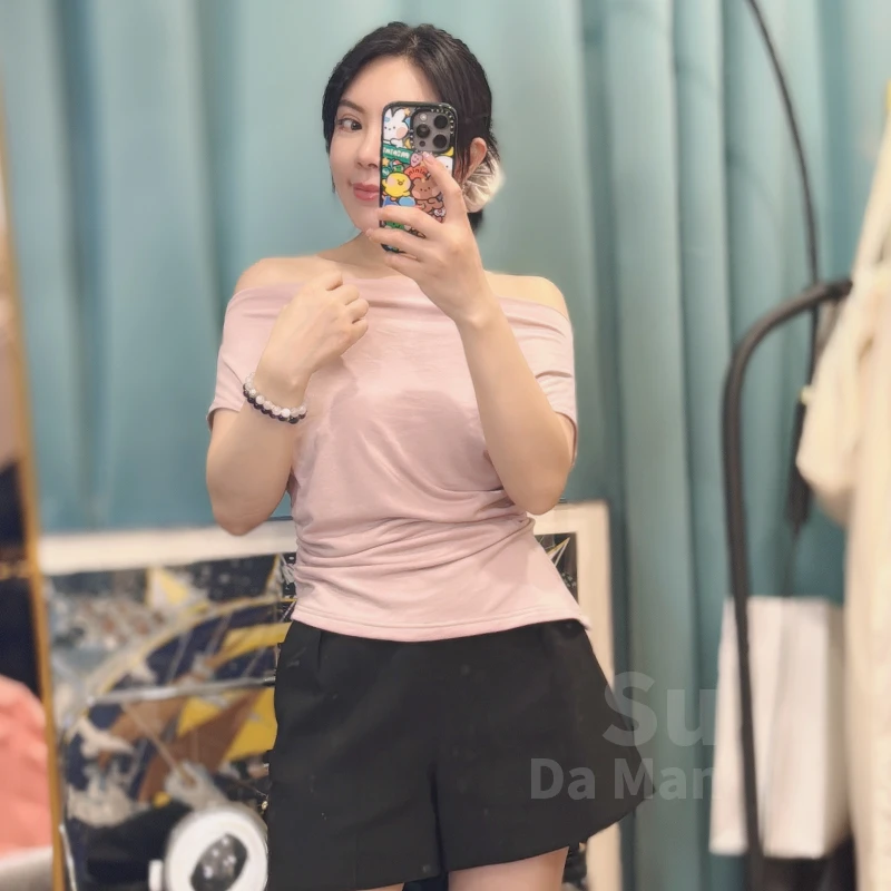 ZET des ZET 夏季个性堆堆领T恤纯色百搭时尚无袖显瘦上衣薄款