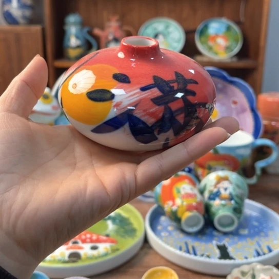 壶景德镇釉下手绘陶瓷