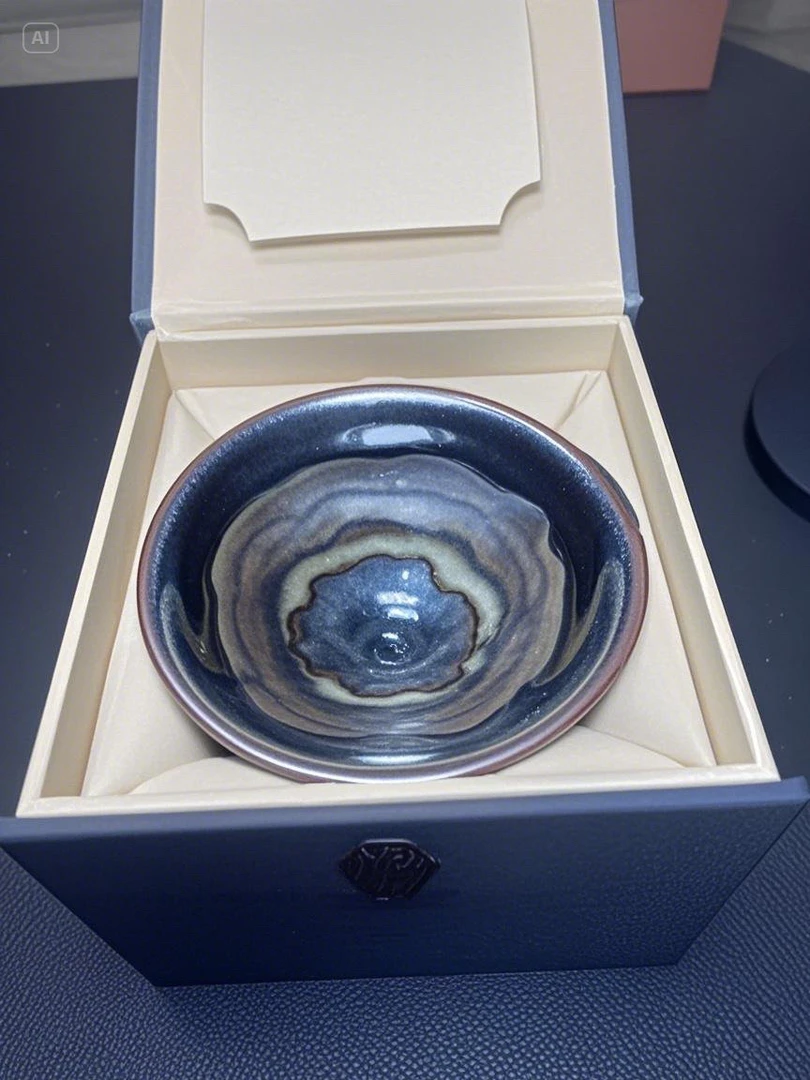 螺旋纹陶瓷茶杯建盏功夫品茗杯喝茶