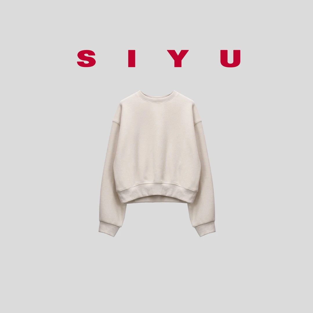 【WOUWOU】【WOUWOU集合店】加绒圆领卫衣