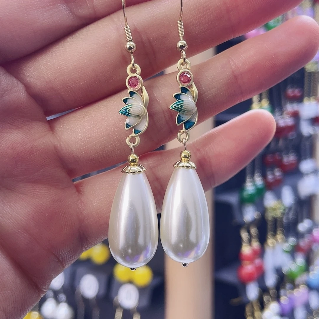 玛瑙/玉髓银S925镀金镶嵌耳坠