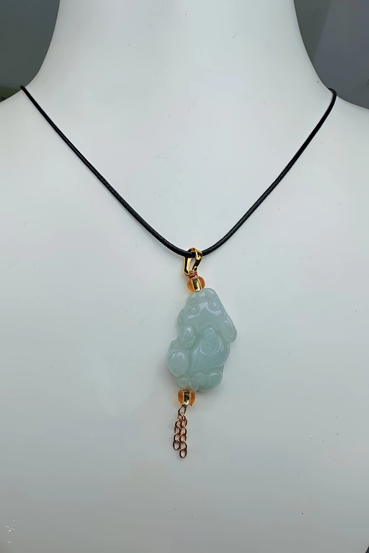 【七老板翡翠】天然A货翡翠冰种流苏小貔貅吊坠（多样性发其一）