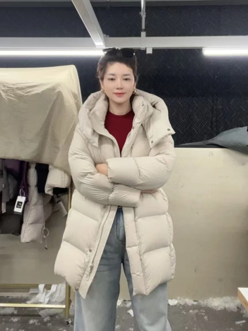 【喜老板】极寒95真鹅绒5防泡芙朵绒零压宽松中长款高充345g16F609