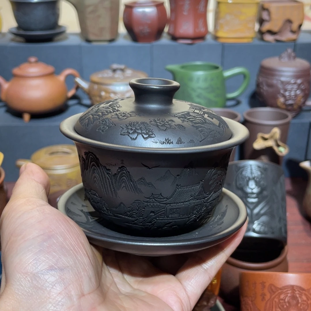 原矿紫砂手工主人杯
