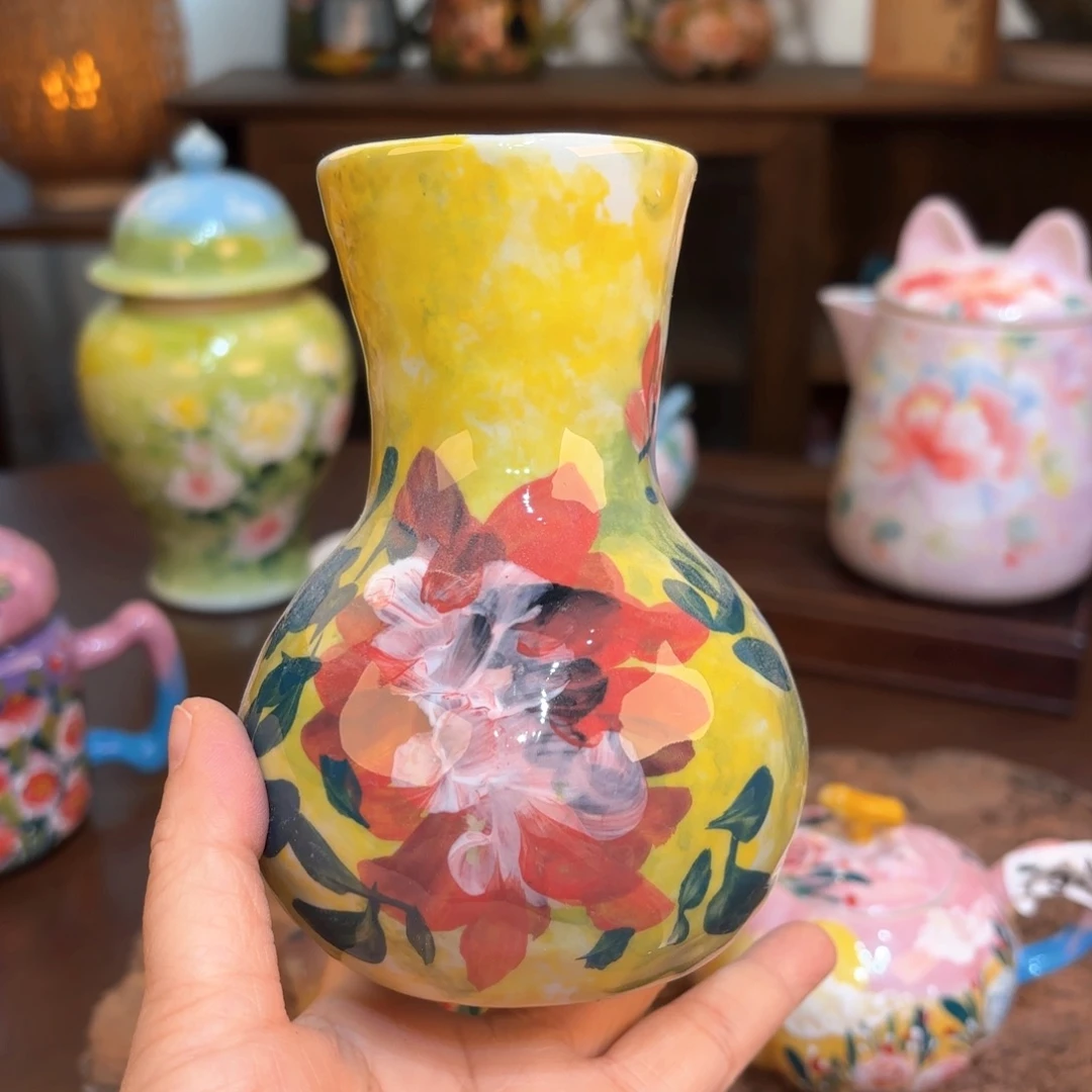 景德镇手绘高温釉下彩陶瓷茶具