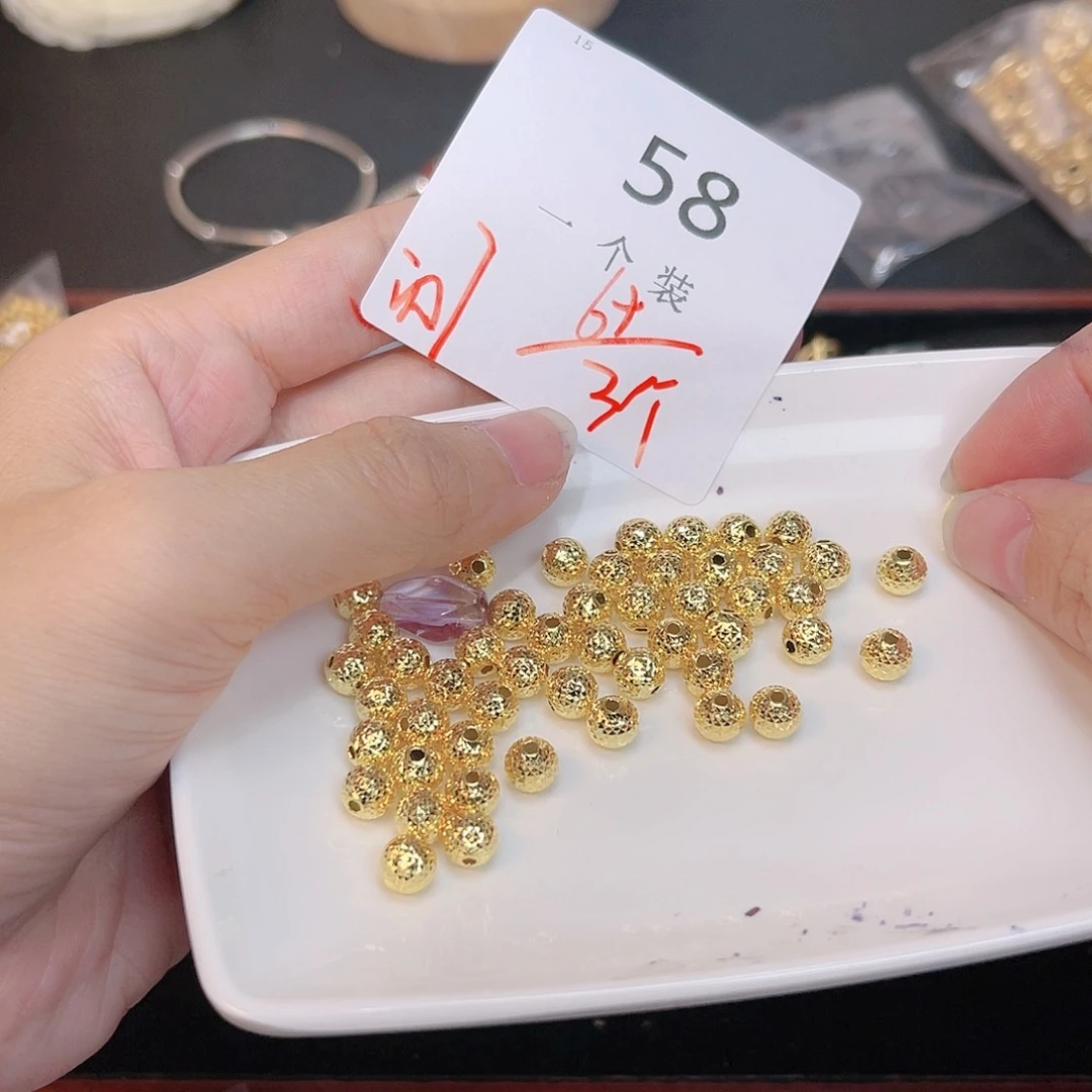 紫晶珠宝半成品银S925镀金镶嵌58