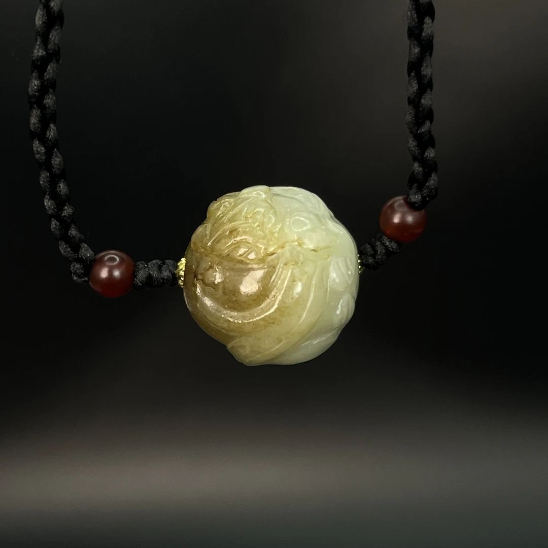 "清代和田玉螭龙珠/ DL000011/ 古玩/收藏/德州文物"