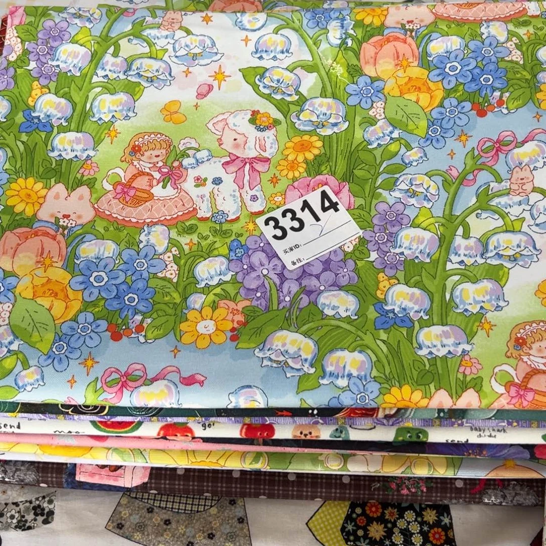 棉一米价纯棉提花帆布1.5宽果子块