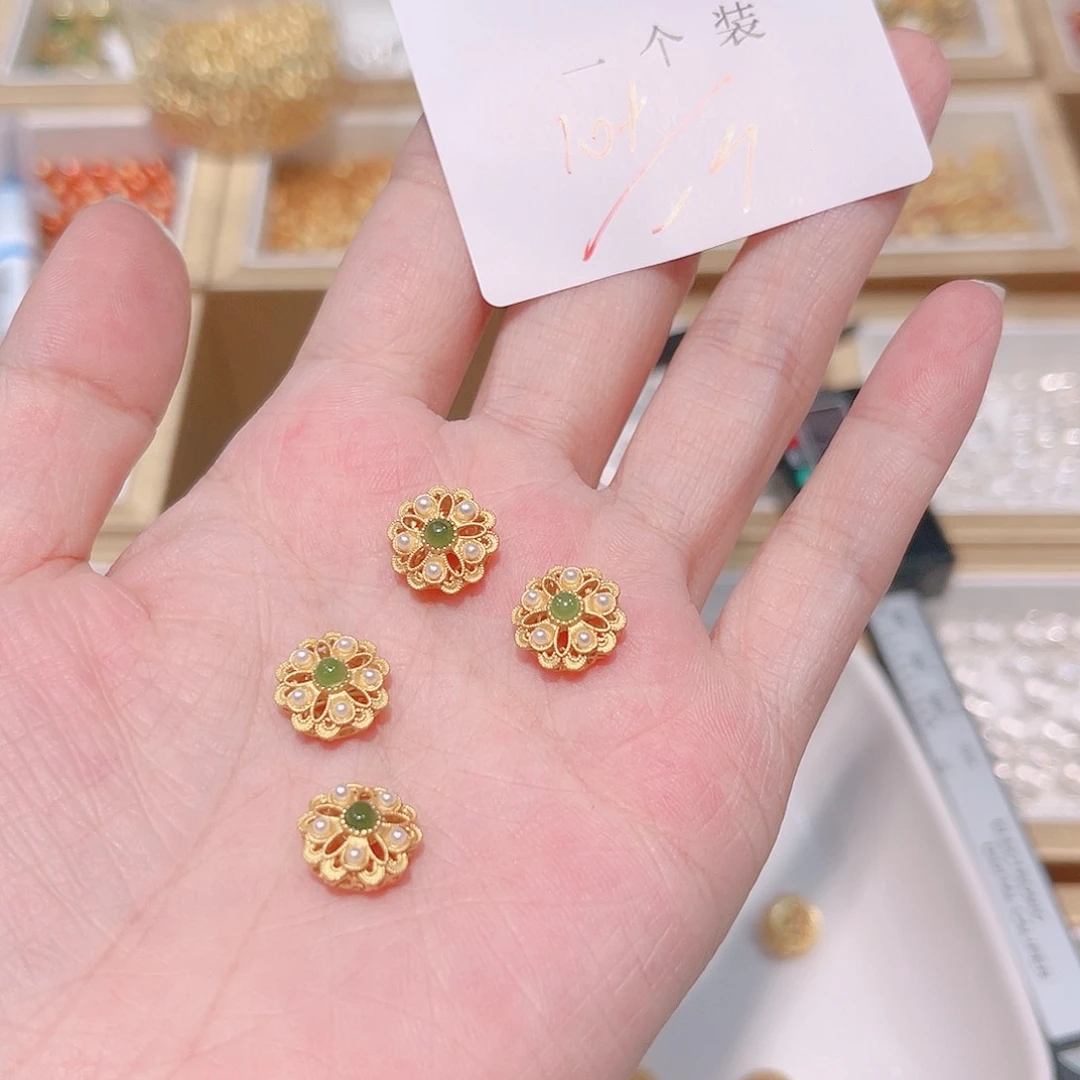 水晶珠宝半成品银S925镶嵌45 。