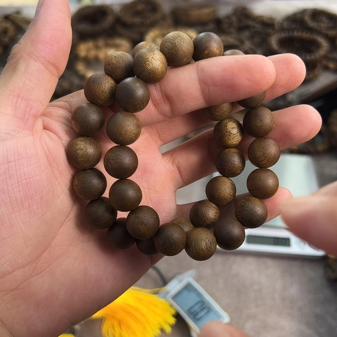 沉香碎屑沉香沉香1.2圆珠单圈14克多样性发一