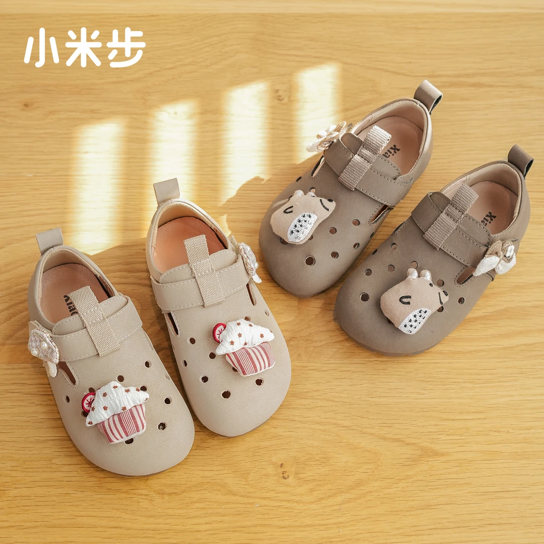 小米步7月【云朵小鼠】女童棉鞋2025年春夏儿童软底女孩勃肯单鞋