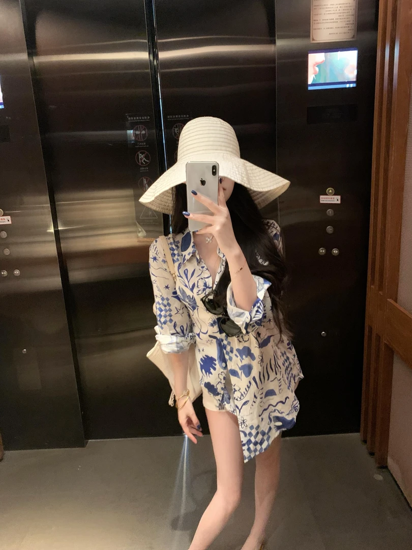 防晒衬衫薄款轻奢高级感减龄洋气超好看法式浪漫上衣女配显瘦短裤