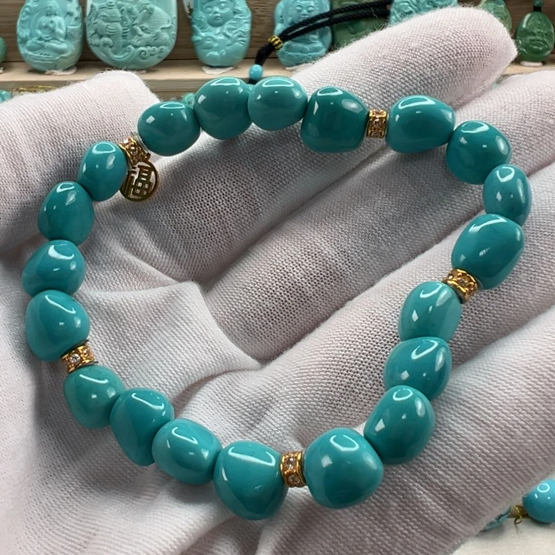 18K金镶嵌绿松石配饰